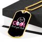 Musician Necklace Just Cool Rock and Roll Necklace Stainless Steel or 18k Gold Dog Tag 24" Chain-Express Your Love Gifts