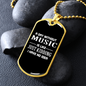 Musician Necklace Just Kidding Music Necklace Stainless Steel or 18k Gold Dog Tag 24" Chain-Express Your Love Gifts