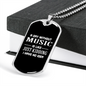 Musician Necklace Just Kidding Music Necklace Stainless Steel or 18k Gold Dog Tag 24" Chain-Express Your Love Gifts