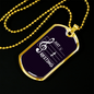 Musician Necklace Just Resting Necklace Stainless Steel or 18k Gold Dog Tag 24" Chain-Express Your Love Gifts