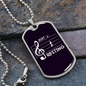 Musician Necklace Just Resting Necklace Stainless Steel or 18k Gold Dog Tag 24" Chain-Express Your Love Gifts