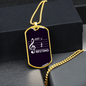 Musician Necklace Just Resting Necklace Stainless Steel or 18k Gold Dog Tag 24" Chain-Express Your Love Gifts