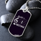 Musician Necklace Just Resting Necklace Stainless Steel or 18k Gold Dog Tag 24" Chain-Express Your Love Gifts