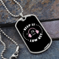 Musician Necklace Keep it Low Key Necklace Stainless Steel or 18k Gold Dog Tag 24" Chain-Express Your Love Gifts