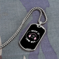 Musician Necklace Keep it Low Key Necklace Stainless Steel or 18k Gold Dog Tag 24" Chain-Express Your Love Gifts