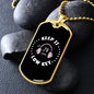 Musician Necklace Keep it Low Key Necklace Stainless Steel or 18k Gold Dog Tag 24" Chain-Express Your Love Gifts