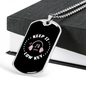 Musician Necklace Keep it Low Key Necklace Stainless Steel or 18k Gold Dog Tag 24" Chain-Express Your Love Gifts