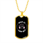 Musician Necklace Keep it Low Key Necklace Stainless Steel or 18k Gold Dog Tag 24" Chain-Express Your Love Gifts