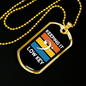 Musician Necklace Keeping it Low Key Necklace Stainless Steel or 18k Gold Dog Tag 24" Chain-Express Your Love Gifts