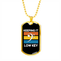 Musician Necklace Keeping it Low Key Necklace Stainless Steel or 18k Gold Dog Tag 24" Chain-Express Your Love Gifts