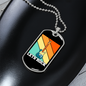 Musician Necklace Let's Rock Necklace Stainless Steel or 18k Gold Dog Tag 24" Chain-Express Your Love Gifts