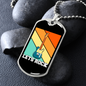 Musician Necklace Let's Rock Necklace Stainless Steel or 18k Gold Dog Tag 24" Chain-Express Your Love Gifts