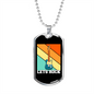 Musician Necklace Let's Rock Retro Necklace Stainless Steel or 18k Gold Dog Tag 24" Chain-Express Your Love Gifts