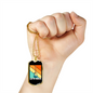 Musician Necklace Let's Rock Retro Necklace Stainless Steel or 18k Gold Dog Tag 24" Chain-Express Your Love Gifts
