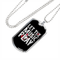 Musician Necklace Let The Music Play White Necklace Stainless Steel or 18k Gold Dog Tag 24" Chain-Express Your Love Gifts