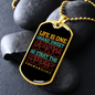Musician Necklace Life is Song Music Necklace Stainless Steel or 18k Gold Dog Tag 24" Chain-Express Your Love Gifts