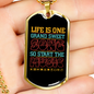 Musician Necklace Life is Song Music Necklace Stainless Steel or 18k Gold Dog Tag 24" Chain-Express Your Love Gifts