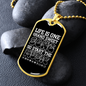 Musician Necklace Life is Sweet Song Music Necklace Stainless Steel or 18k Gold Dog Tag 24" Chain-Express Your Love Gifts