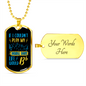 Musician Necklace Life Would Bb Necklace Stainless Steel or 18k Gold Dog Tag 24" Chain-Express Your Love Gifts