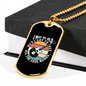 Musician Necklace May Be Old Necklace Stainless Steel or 18k Gold Dog Tag 24" Chain-Express Your Love Gifts