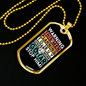 Musician Necklace Men With Guitar Necklace Stainless Steel or 18k Gold Dog Tag 24" Chain-Express Your Love Gifts