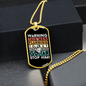 Musician Necklace Men With Guitar Necklace Stainless Steel or 18k Gold Dog Tag 24" Chain-Express Your Love Gifts