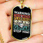 Musician Necklace Men With Guitar Necklace Stainless Steel or 18k Gold Dog Tag 24" Chain-Express Your Love Gifts