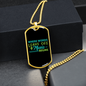 Musician Necklace Music Begins Necklace Stainless Steel or 18k Gold Dog Tag 24" Chain-Express Your Love Gifts