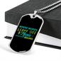 Musician Necklace Music Begins Necklace Stainless Steel or 18k Gold Dog Tag 24" Chain-Express Your Love Gifts