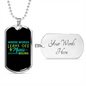 Musician Necklace Music Begins Necklace Stainless Steel or 18k Gold Dog Tag 24" Chain-Express Your Love Gifts