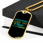 Musician Necklace Music Begins Necklace Stainless Steel or 18k Gold Dog Tag 24" Chain-Express Your Love Gifts