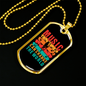 Musician Necklace Music Can Change the World Necklace Stainless Steel or 18k Gold Dog Tag 24" Chain-Express Your Love Gifts