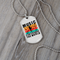 Musician Necklace Music Change the World Necklace Stainless Steel or 18k Gold Dog Tag 24" Chain-Express Your Love Gifts