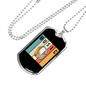 Musician Necklace Music Headphones Necklace Stainless Steel or 18k Gold Dog Tag 24" Chain-Express Your Love Gifts