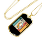Musician Necklace Music Headphones Necklace Stainless Steel or 18k Gold Dog Tag 24" Chain-Express Your Love Gifts