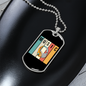 Musician Necklace Music Headphones Necklace Stainless Steel or 18k Gold Dog Tag 24" Chain-Express Your Love Gifts