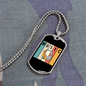 Musician Necklace Music Headphones Necklace Stainless Steel or 18k Gold Dog Tag 24" Chain-Express Your Love Gifts