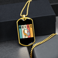 Musician Necklace Music Headphones Necklace Stainless Steel or 18k Gold Dog Tag 24" Chain-Express Your Love Gifts