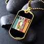 Musician Necklace Music Headphones Necklace Stainless Steel or 18k Gold Dog Tag 24" Chain-Express Your Love Gifts