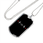 Musician Necklace Music Heartbeat Necklace Stainless Steel or 18k Gold Dog Tag 24" Chain-Express Your Love Gifts