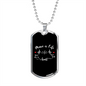 Musician Necklace Music is Life Necklace Stainless Steel or 18k Gold Dog Tag 24" Chain-Express Your Love Gifts