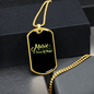 Musician Necklace Music Magic Necklace Stainless Steel or 18k Gold Dog Tag 24" Chain-Express Your Love Gifts