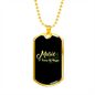 Musician Necklace Music Magic Necklace Stainless Steel or 18k Gold Dog Tag 24" Chain-Express Your Love Gifts