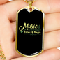 Musician Necklace Music Magic Necklace Stainless Steel or 18k Gold Dog Tag 24" Chain-Express Your Love Gifts