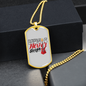 Musician Necklace Music Never Sleeps Necklace Stainless Steel or 18k Gold Dog Tag 24" Chain-Express Your Love Gifts