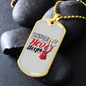 Musician Necklace Music Never Sleeps Necklace Stainless Steel or 18k Gold Dog Tag 24" Chain-Express Your Love Gifts