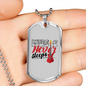 Musician Necklace Music Never Sleeps Necklace Stainless Steel or 18k Gold Dog Tag 24" Chain-Express Your Love Gifts