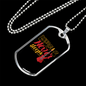 Musician Necklace Music Never Sleeps Yellow Necklace Stainless Steel or 18k Gold Dog Tag 24" Chain-Express Your Love Gifts
