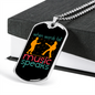 Musician Necklace Music Speaks Necklace Stainless Steel or 18k Gold Dog Tag 24" Chain-Express Your Love Gifts