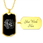 Musician Necklace Music Speaks to The Soul Necklace Stainless Steel or 18k Gold Dog Tag 24" Chain-Express Your Love Gifts